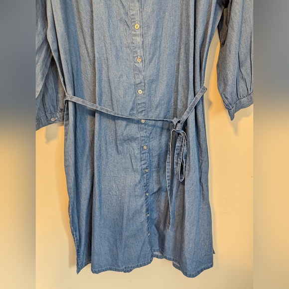 Ricki's Knee-length Denim Shirt Dress - Never Worn - Picture 2 of 5